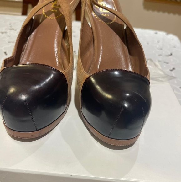 Saint Laurent, size 40 Brown leather and Camel suede - Picture 10 of 11